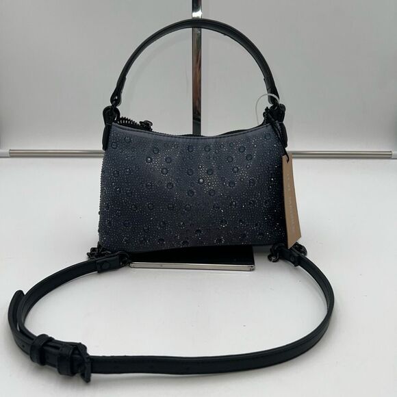 Steve Madden BBABS Sparkle Gray and Black hardware Bag - Picture 2 of 13